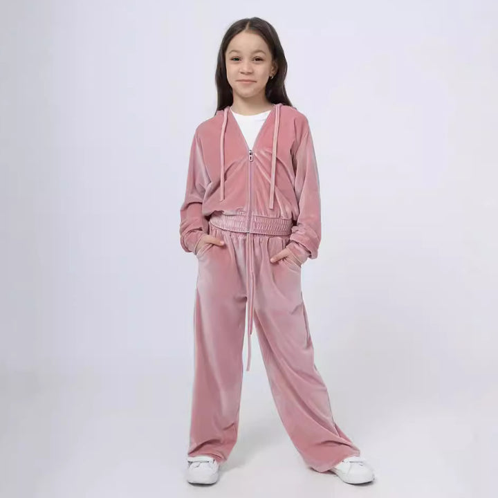 Damer mysig velour-hoodie med dragkedja Mirla-Eva Jonsson