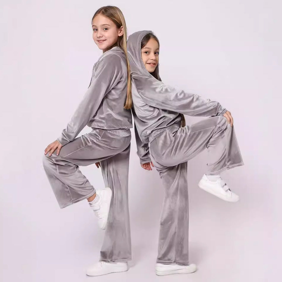 Damer mysig velour-hoodie med dragkedja Mirla-Eva Jonsson