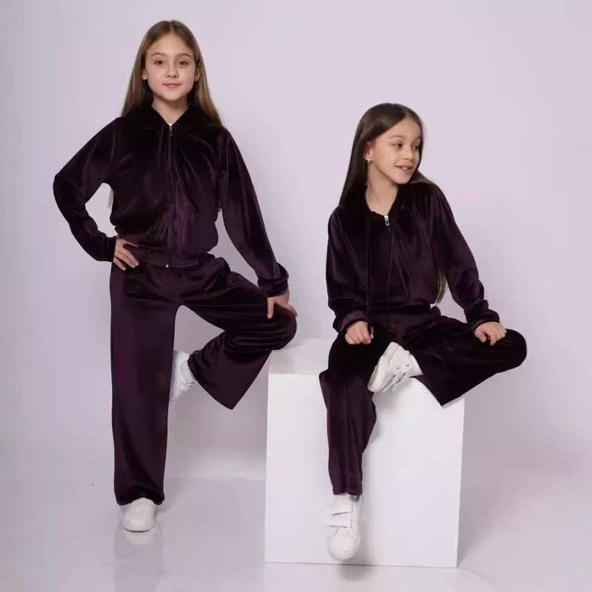 Damer mysig velour-hoodie med dragkedja Mirla-Eva Jonsson