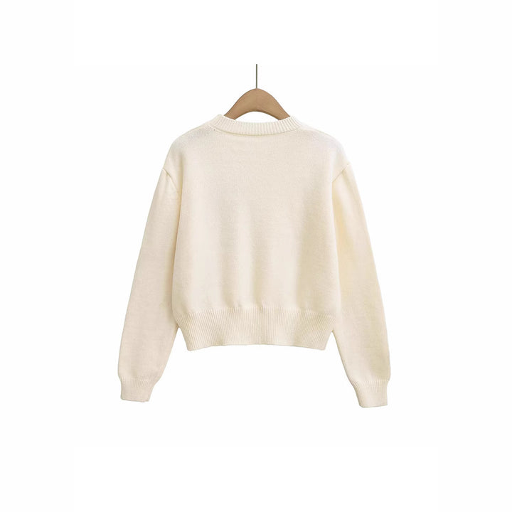 Damer mysigt cropped sweatshirt med hjärtapplikation Mirla-Eva Jonsson