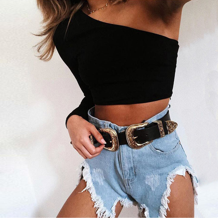 Damer off-shoulder crop top Mirla-Eva Jonsson