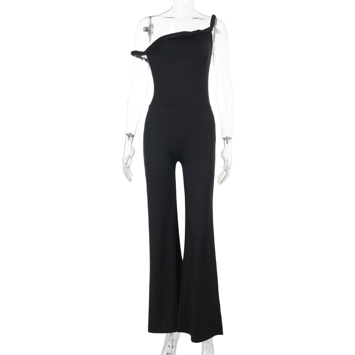 Damer off-shoulder jumpsuit med vida ben och elastisk överdel Mirla-Eva Jonsson