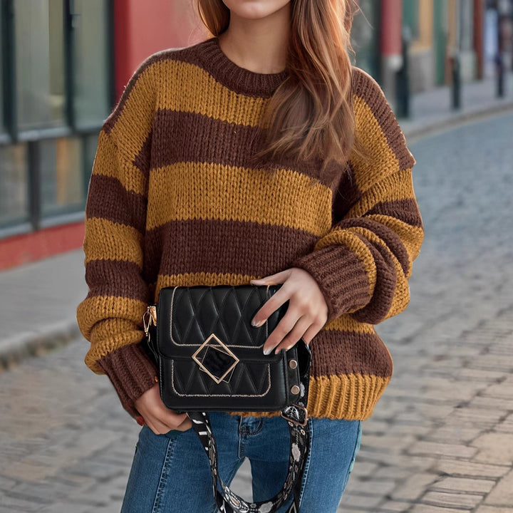 Damer översize randig stickad tröja Mirla-Eva Jonsson