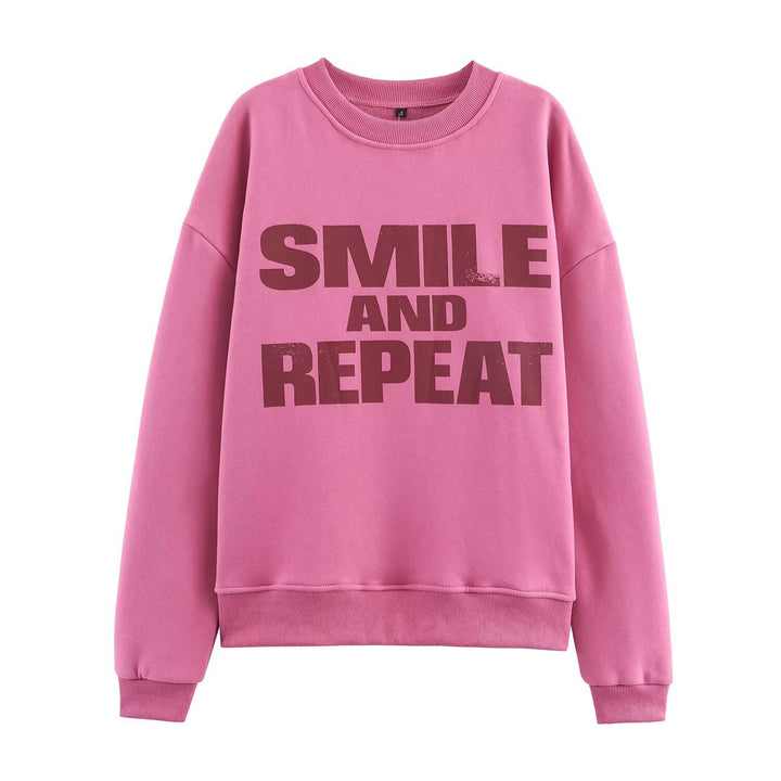Damer oversize sweatshirt med iögonfallande text Mirla-Eva Jonsson