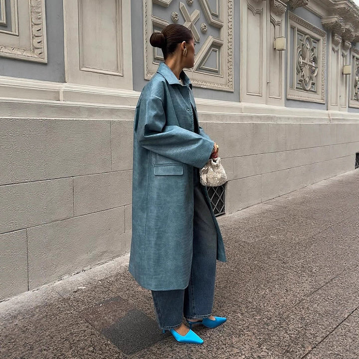 Damer oversized Denim-Trenchcoat Mirla-Eva Jonsson