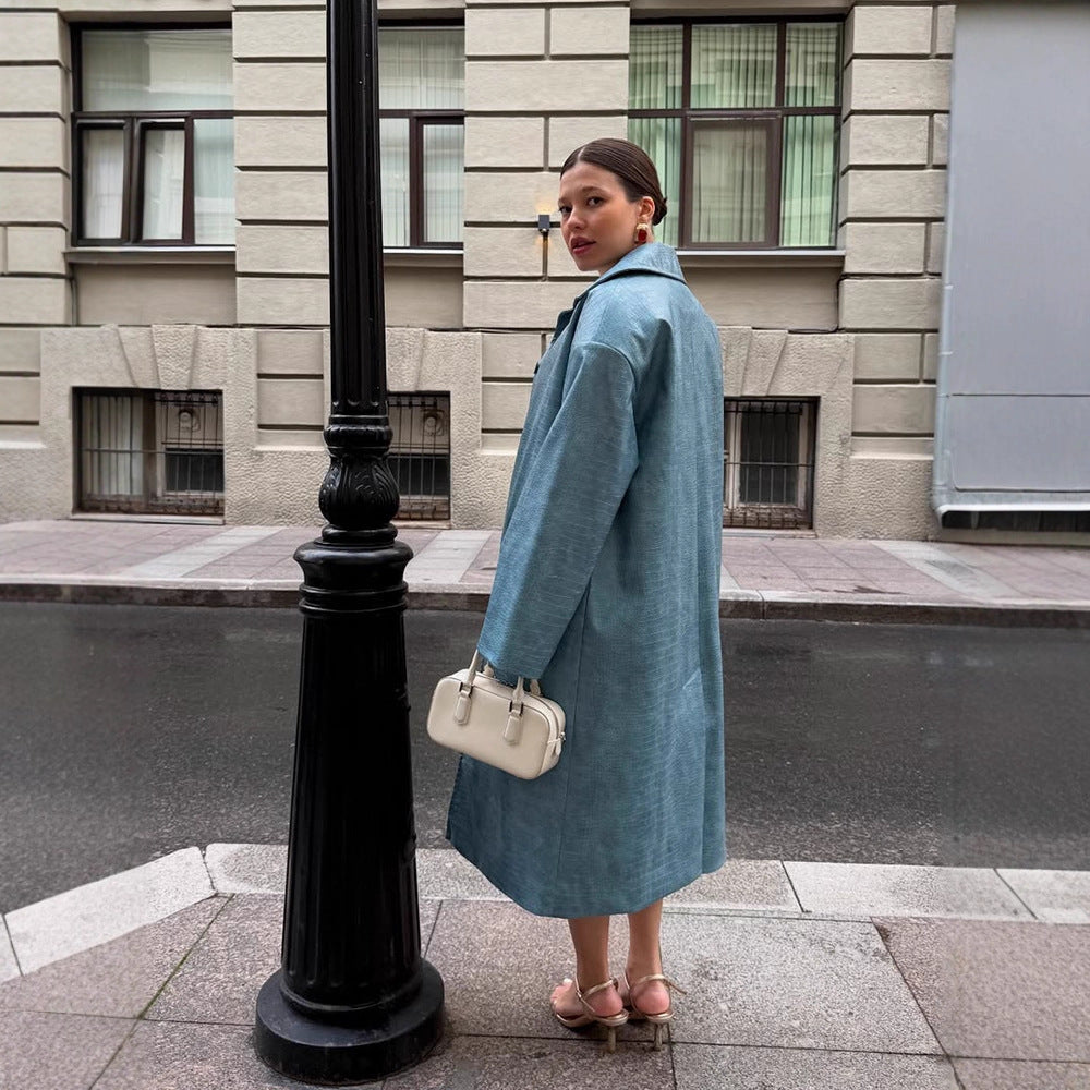 Damer oversized Denim-Trenchcoat Mirla-Eva Jonsson