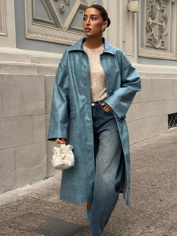 Damer oversized Denim-Trenchcoat Mirla-Eva Jonsson