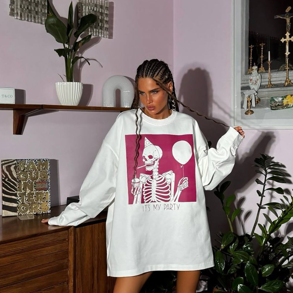 Damer oversized Grafik Sweatshirt Mirla-Eva Jonsson