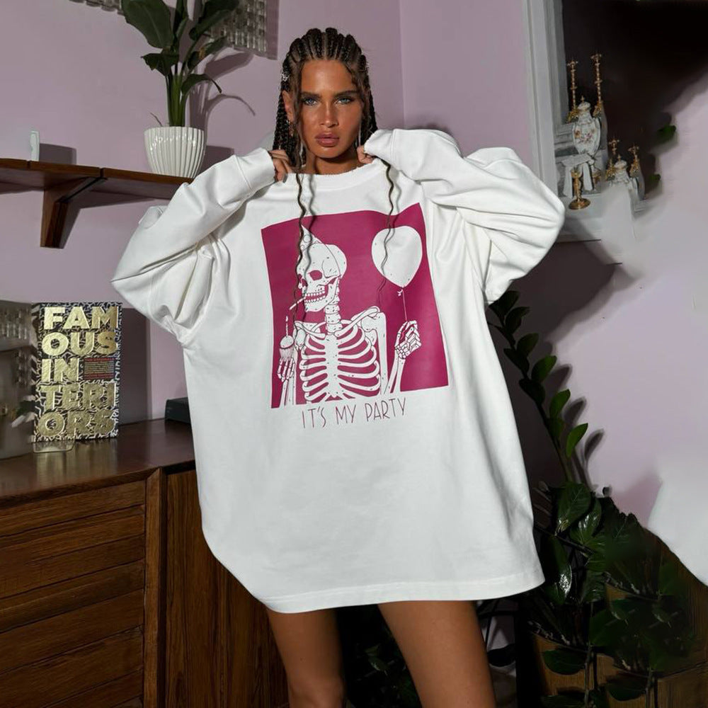 Damer oversized Grafik Sweatshirt Mirla-Eva Jonsson