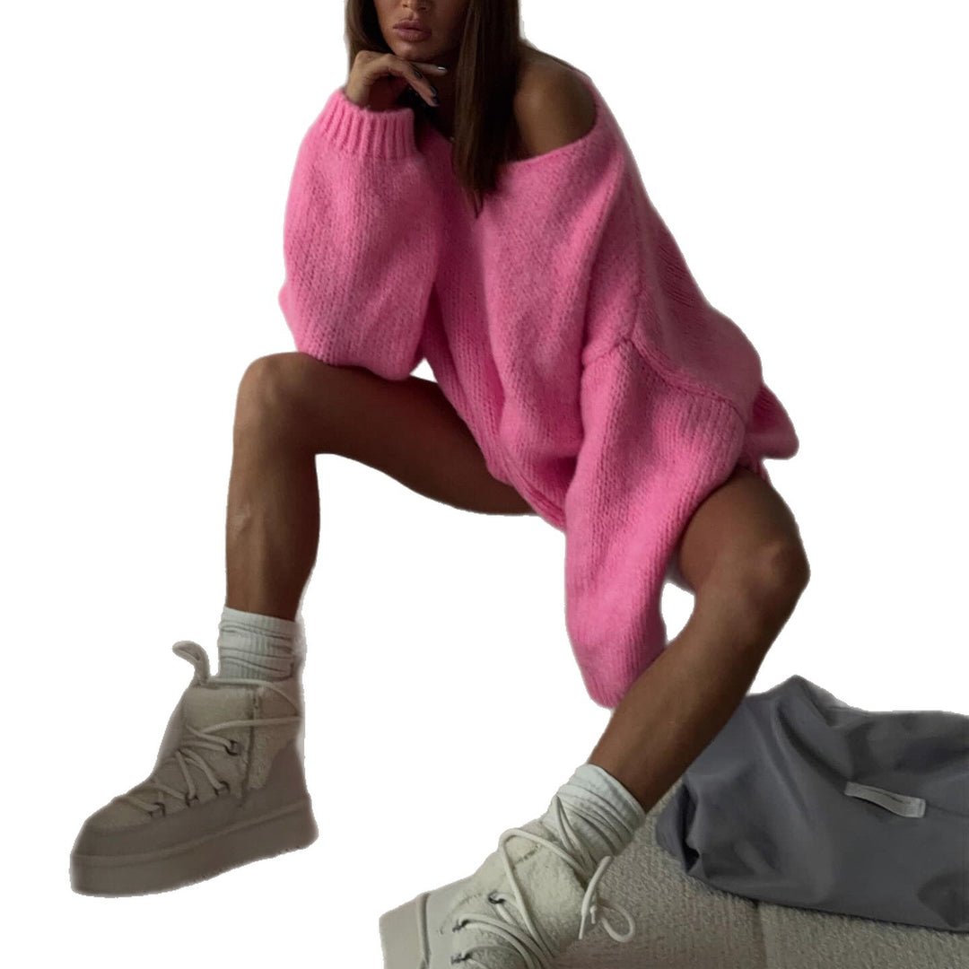 Damer oversized Grovstickad tröja Mirla-Eva Jonsson