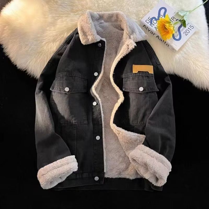 Damer oversized Jeansjacka med foder i Teddyfleece Mirla-Eva Jonsson