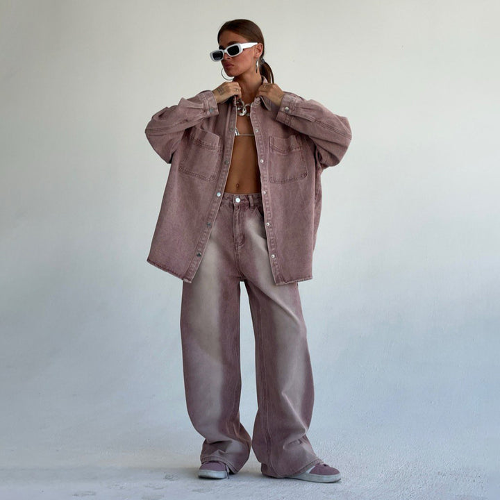 Damer oversized Jeansskjorta Mirla-Eva Jonsson
