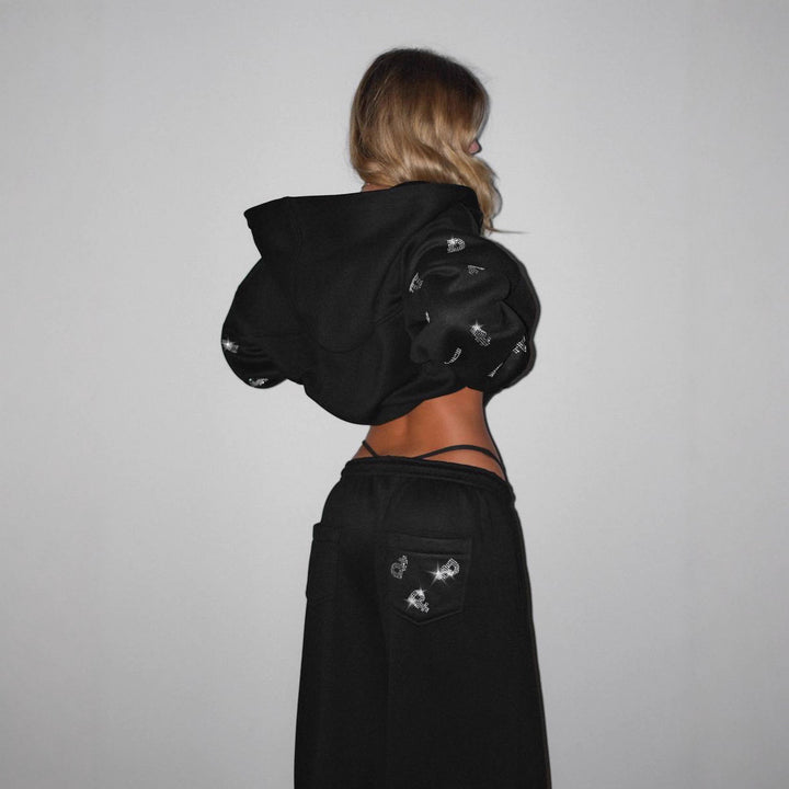 Damer oversized Sweatjacka med elegant huva-design Mirla-Eva Jonsson