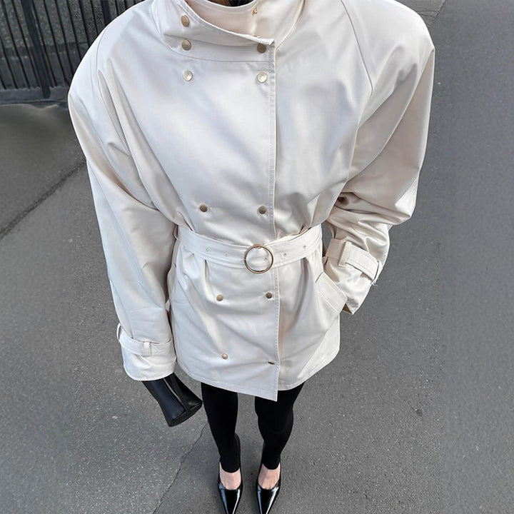 Damer oversized Trenchcoat med dubbel krage Mirla-Eva Jonsson