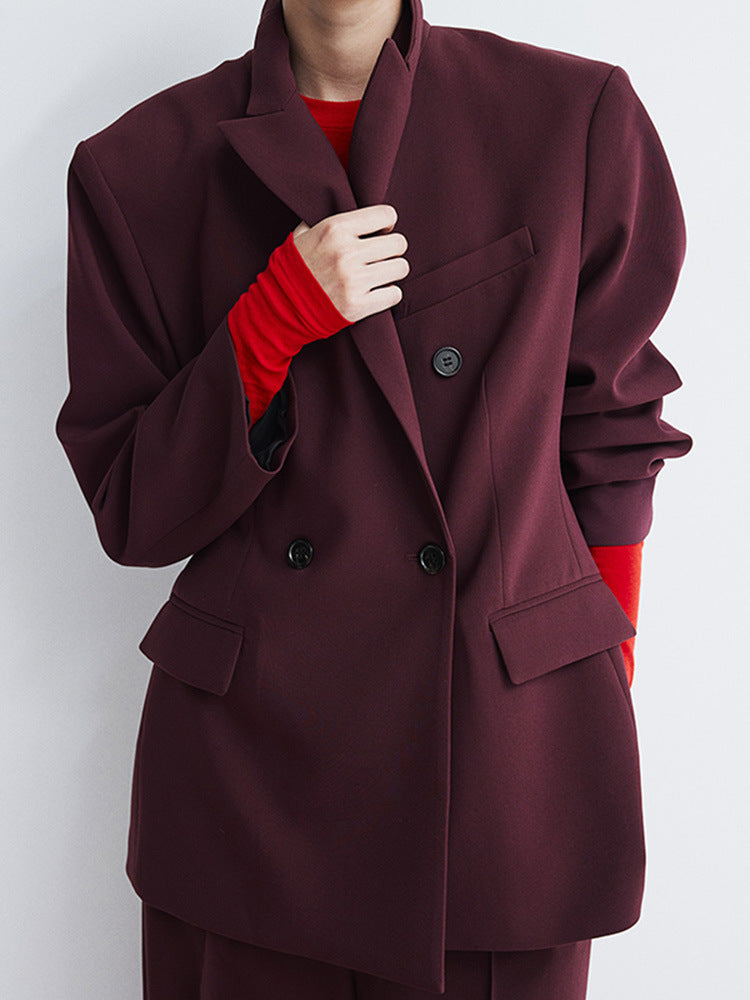 Damer oversized blazer med dubbelknäppning och modern skärning Mirla-Eva Jonsson