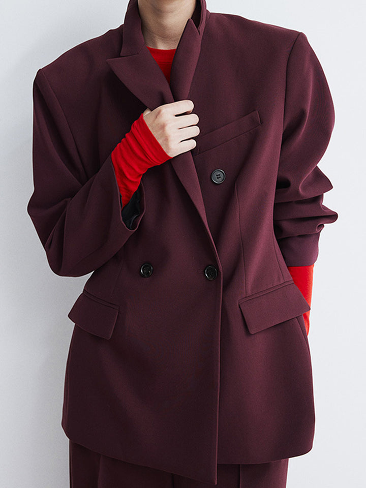 Damer oversized blazer med dubbelknäppning och modern skärning Mirla-Eva Jonsson