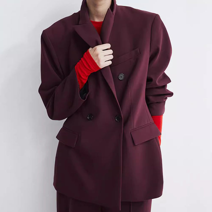 Damer oversized blazer med dubbelknäppning och modern skärning Mirla-Eva Jonsson