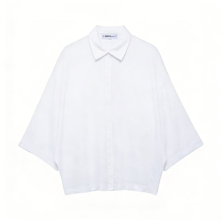 Damer oversized-blus med modern snitt och praktiska knapppdetaljer Mirla-Eva Jonsson