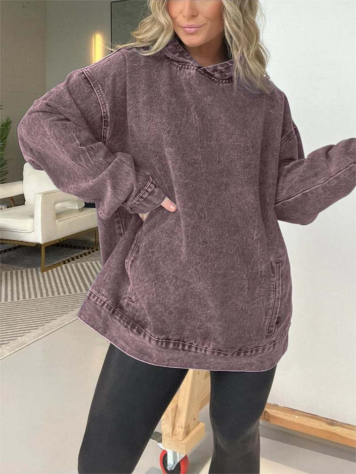 Damer oversized denim-hoodie Mirla-Eva Jonsson