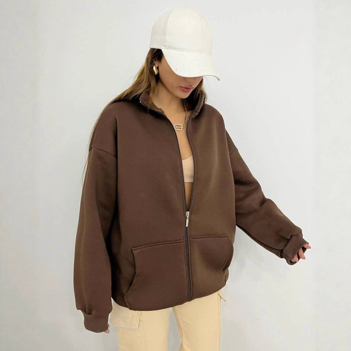 Damer oversized hoodiejacka i mjukt material Eva Jonsson-Eva Jonsson
