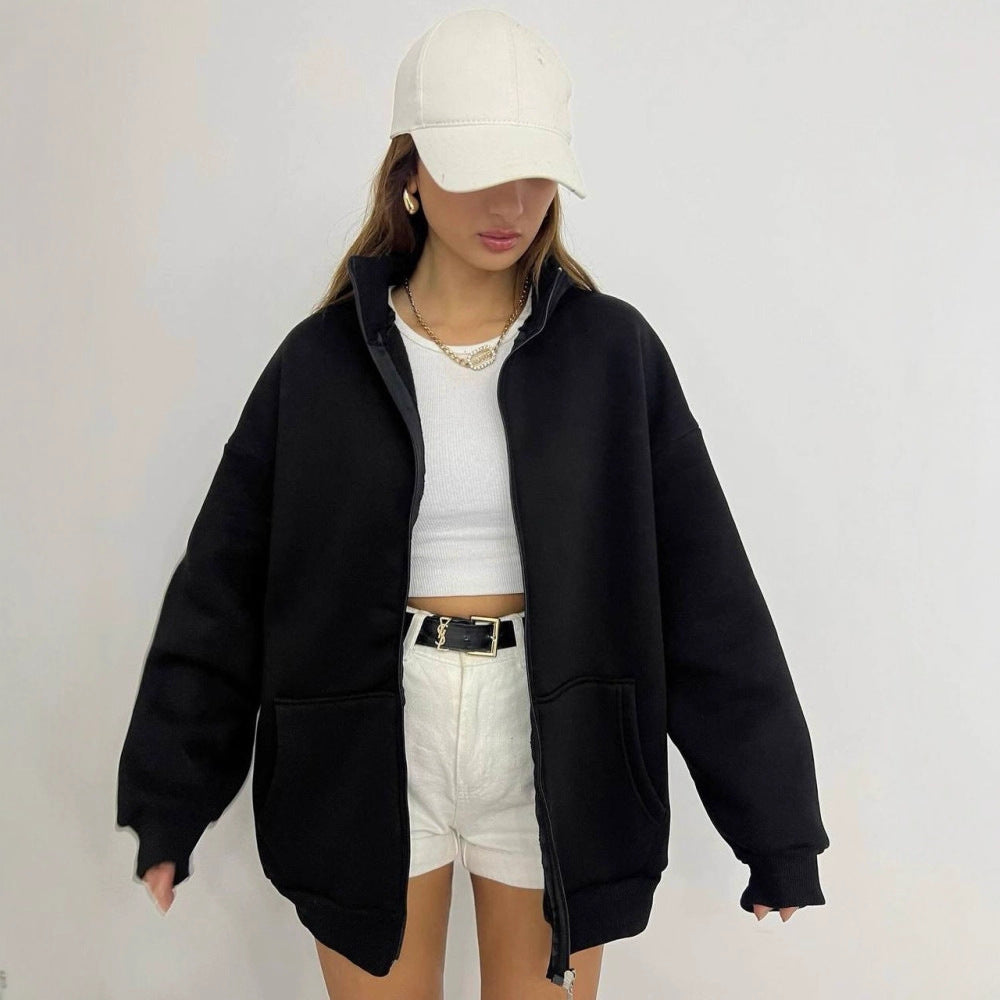 Damer oversized hoodiejacka i mjukt material Eva Jonsson-Eva Jonsson