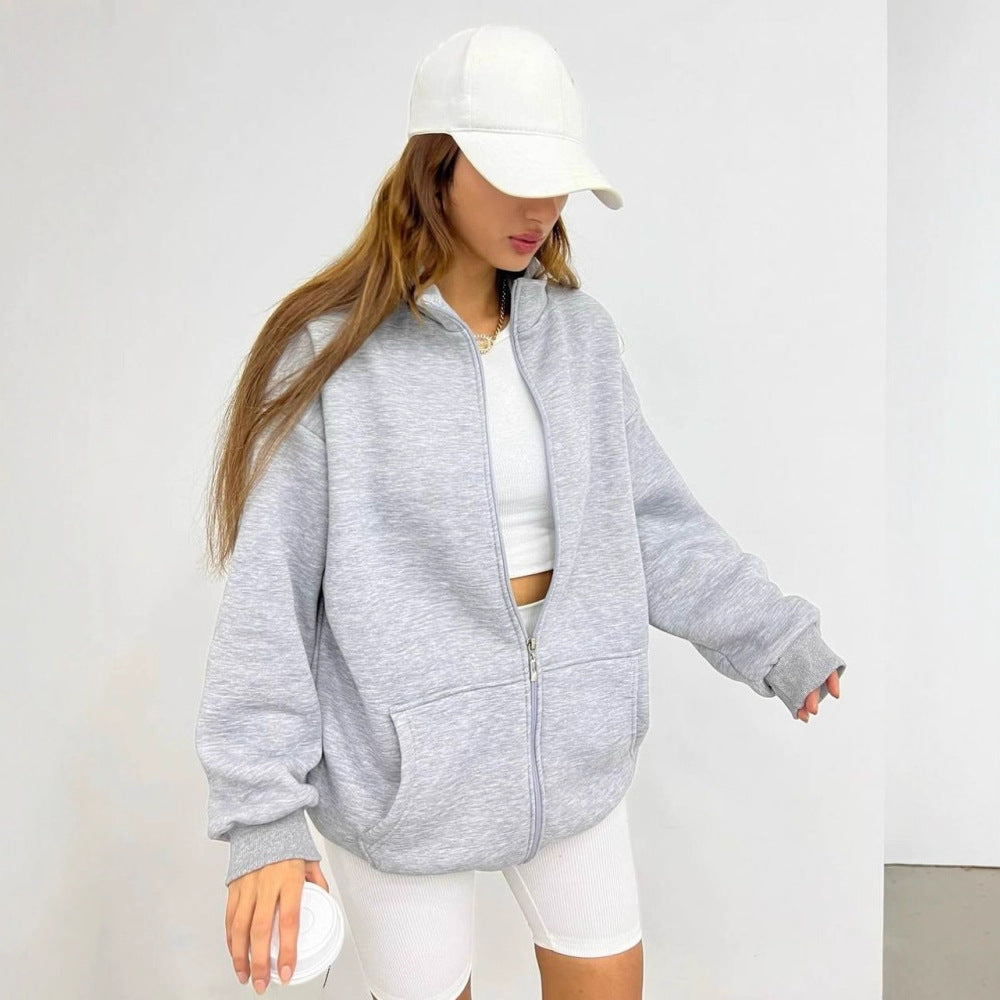 Damer oversized hoodiejacka i mjukt material Eva Jonsson-Eva Jonsson