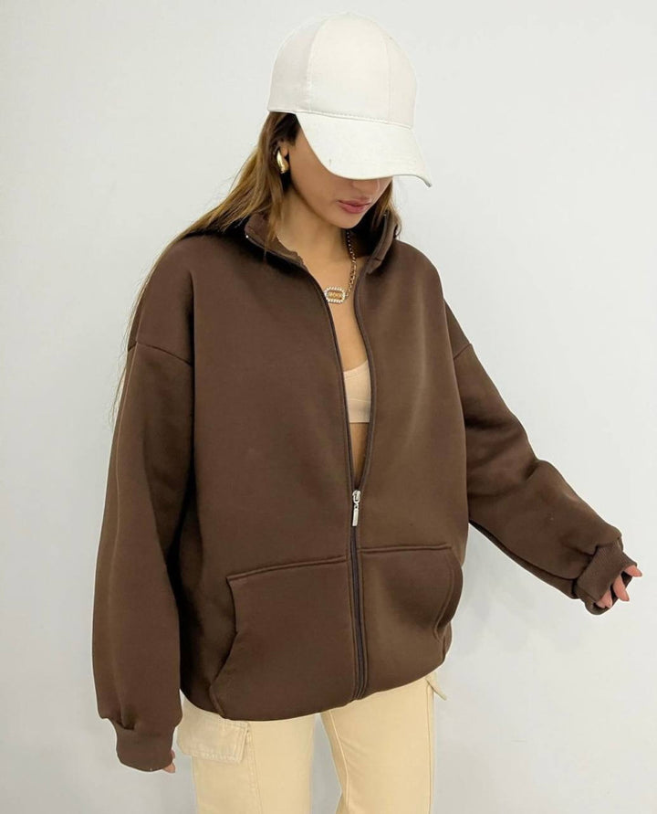 Damer oversized hoodiejacka i mjukt material Eva Jonsson-Eva Jonsson