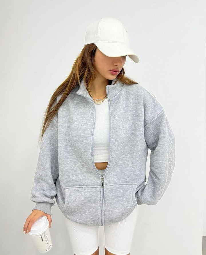Damer oversized hoodiejacka i mjukt material Eva Jonsson-Eva Jonsson