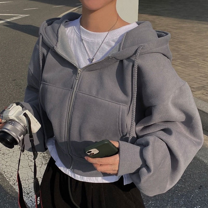 Damer oversized hoodiejacka med praktiska fickor Mirla-Eva Jonsson