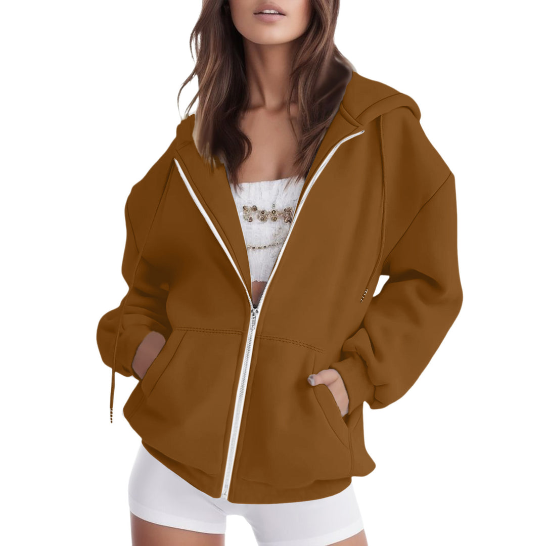 Damer oversized hoodiejacka med praktiska fickor Mirla-Eva Jonsson
