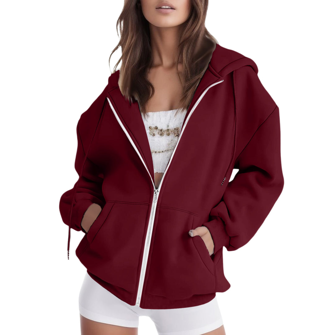 Damer oversized hoodiejacka med praktiska fickor Mirla-Eva Jonsson
