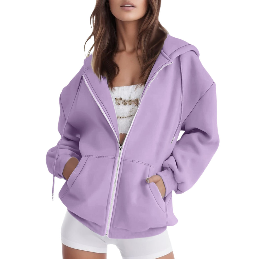 Damer oversized hoodiejacka med praktiska fickor Mirla-Eva Jonsson