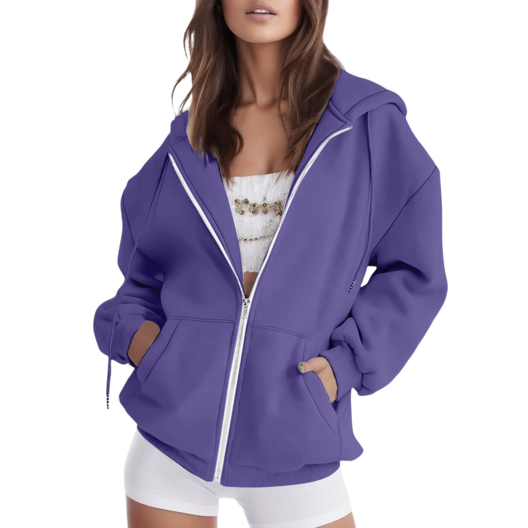 Damer oversized hoodiejacka med praktiska fickor Mirla-Eva Jonsson