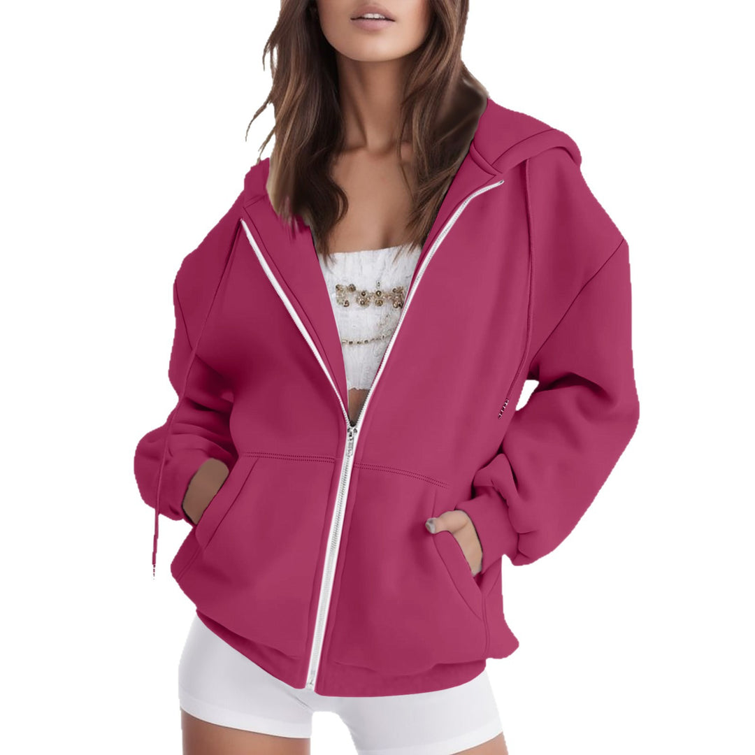 Damer oversized hoodiejacka med praktiska fickor Mirla-Eva Jonsson