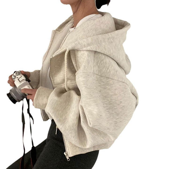 Damer oversized hoodiejacka med praktiska fickor Mirla-Eva Jonsson