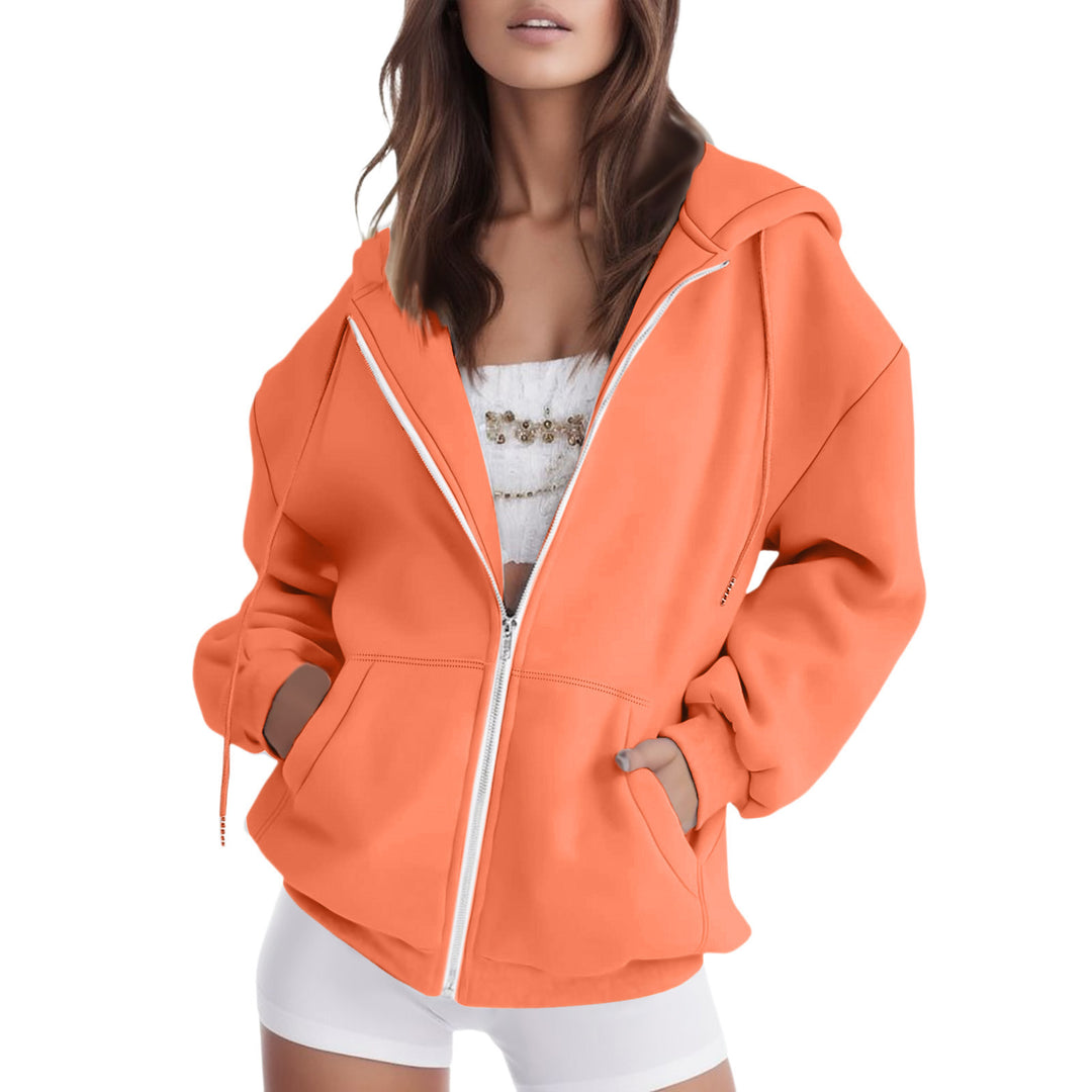 Damer oversized hoodiejacka med praktiska fickor Mirla-Eva Jonsson