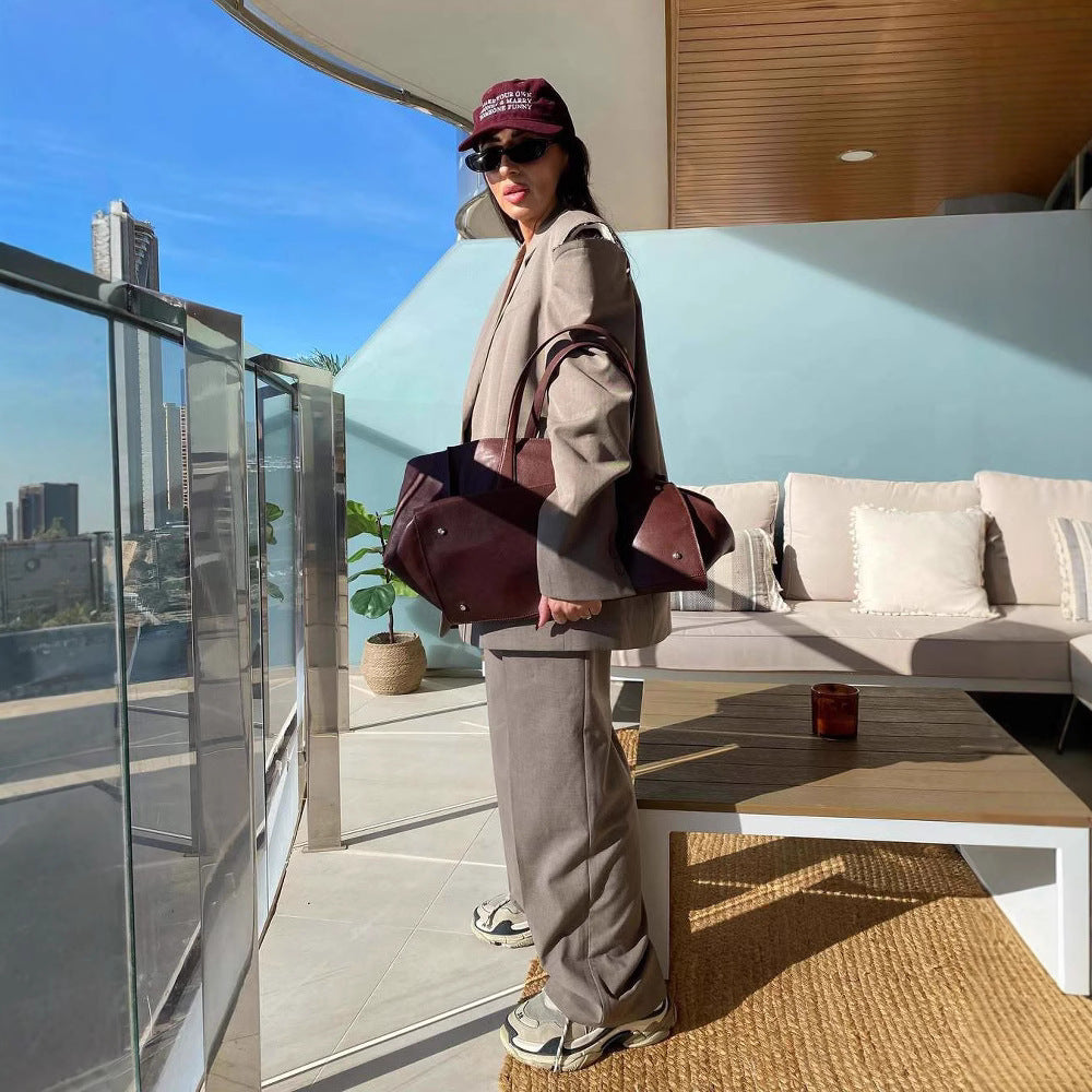 Damer oversized kavaj med strukturerade ärmpartier Mirla-Eva Jonsson