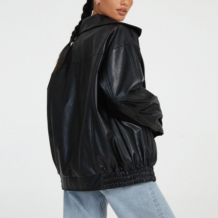 Damer oversized konstläderjacka Mirla-Eva Jonsson