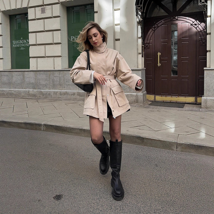 Damer oversized konstläderjacka Mirla-Eva Jonsson