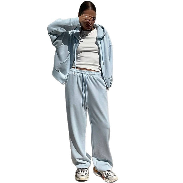 Damer oversized loungewear-set med cropped hoodie och vida byxor Mirla-Eva Jonsson