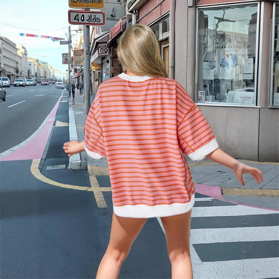 Damer oversized randigt T-shirt Mirla-Eva Jonsson