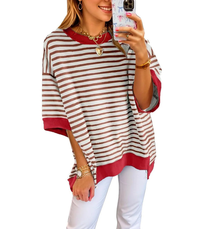 Damer oversized randigt T-shirt Mirla-Eva Jonsson