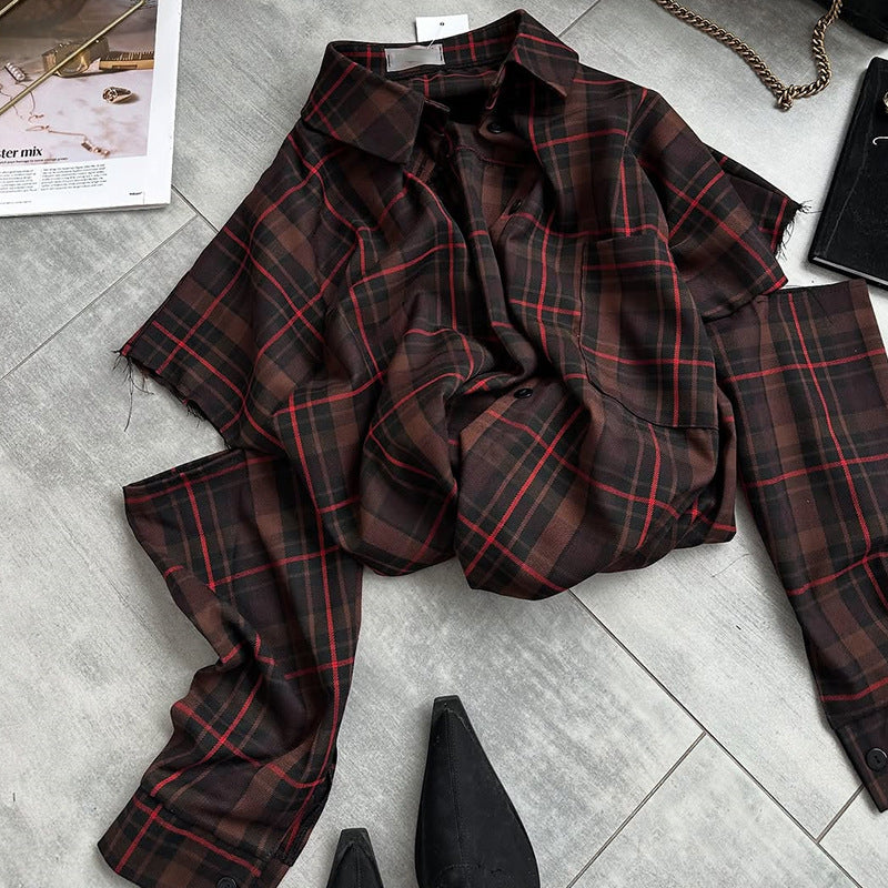 Damer oversized rutskjortdesign Mirla-Eva Jonsson