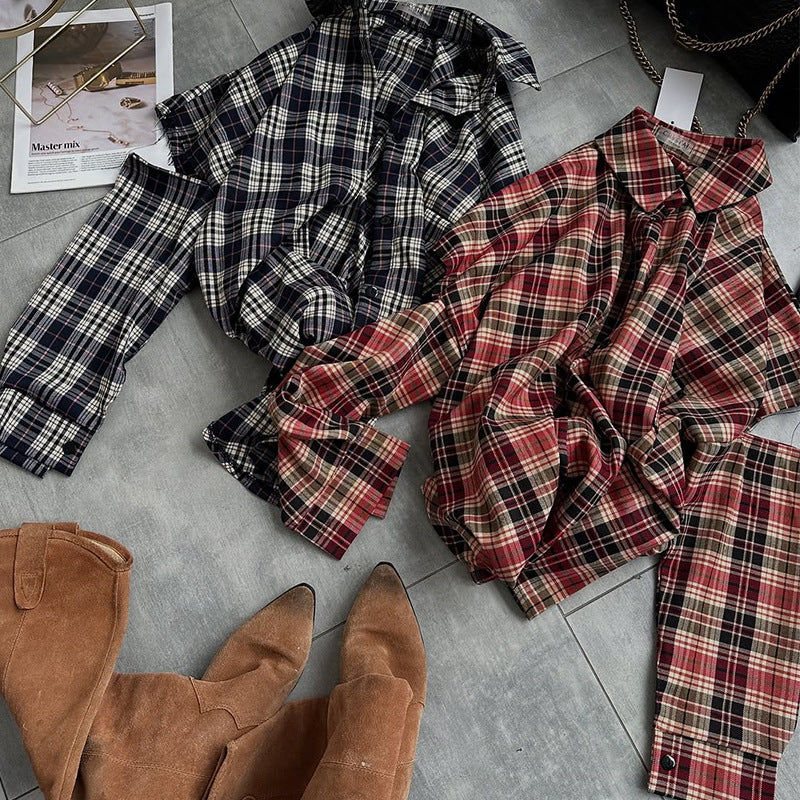 Damer oversized rutskjortdesign Mirla-Eva Jonsson