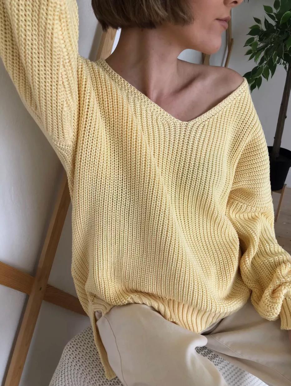 Damer oversized stickad tröja Eva Jonsson-Eva Jonsson