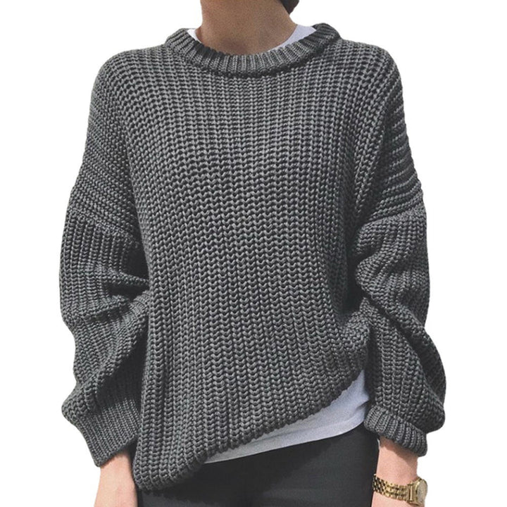 Damer oversized stickad tröja med strukturerad bearbetning Mirla-Eva Jonsson