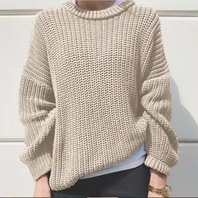 Damer oversized stickad tröja med strukturerad bearbetning Mirla-Eva Jonsson