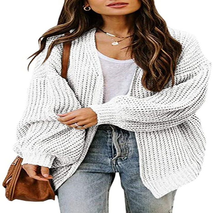 Damer oversized stickad tröja med vid passform och djup ryggskärning Eva Jonsson-Eva Jonsson