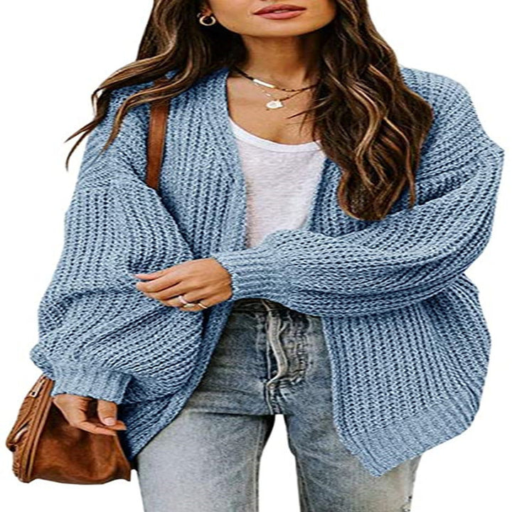Damer oversized stickad tröja med vid passform och djup ryggskärning Eva Jonsson-Eva Jonsson