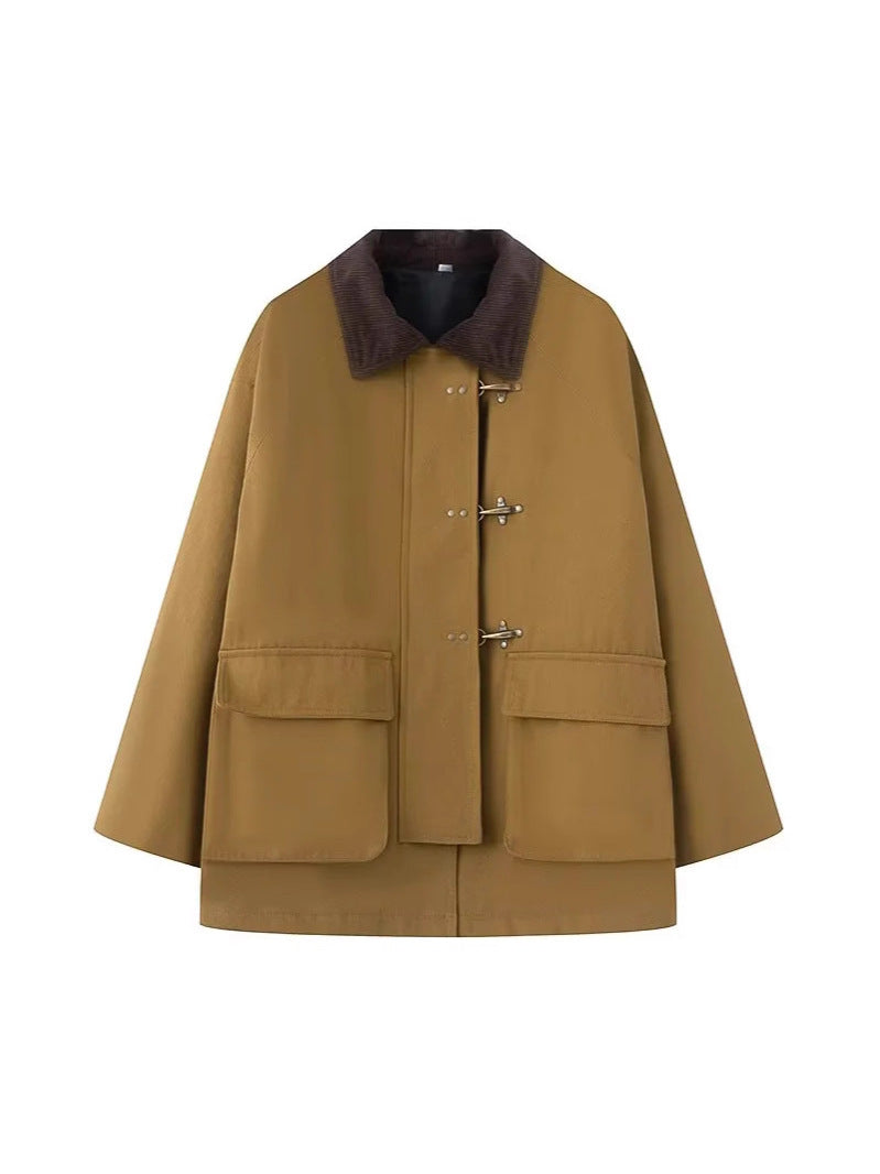 Damer oversized trenchjacka med klassisk ståkrage och praktiska fickor Mirla-Eva Jonsson